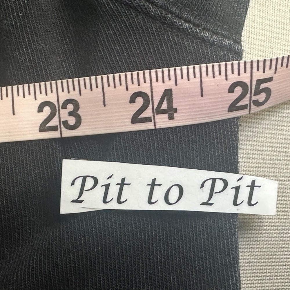 NWOT SIZE L Double Zero Charcoal Cropped Sweatshirt - Picture 8 of 10